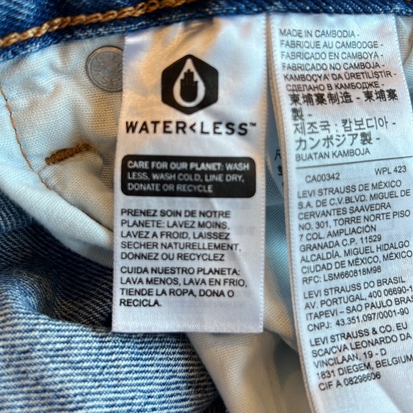 LEVI’S PREMIUM 501® ‘90S WOMEN'S JEANS - Destructed Indigo - Medium Wash - Picture 11 of 16